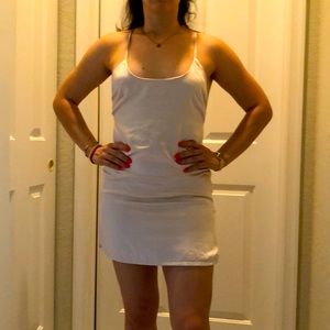 Backless ivory mini dress